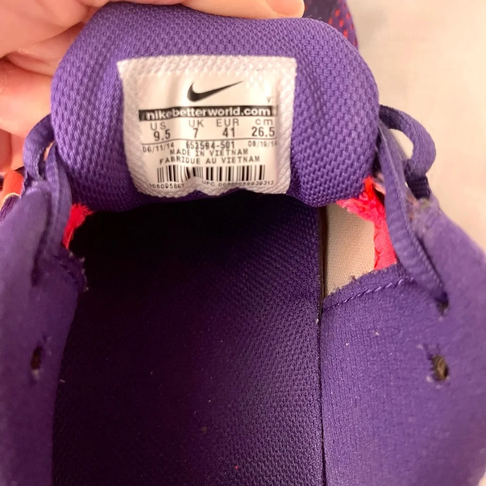 Nike Sneakers Size 9.5 Purple & Pink Running Shoes Sports Women’s - Picture 11 of 11